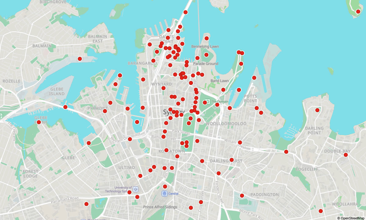 Sydney: every place on the map - the city centre